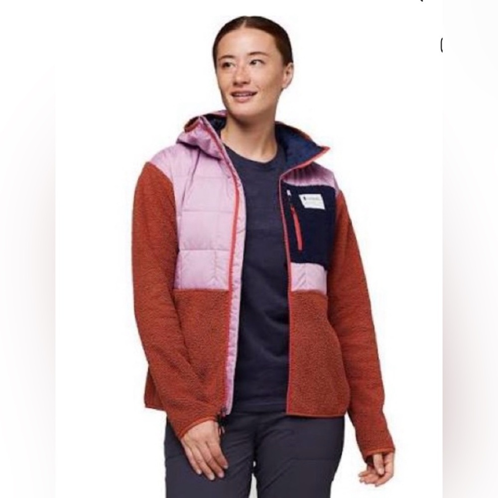 Cotopaxi Trico hybrid hooded jacket thistle and spice